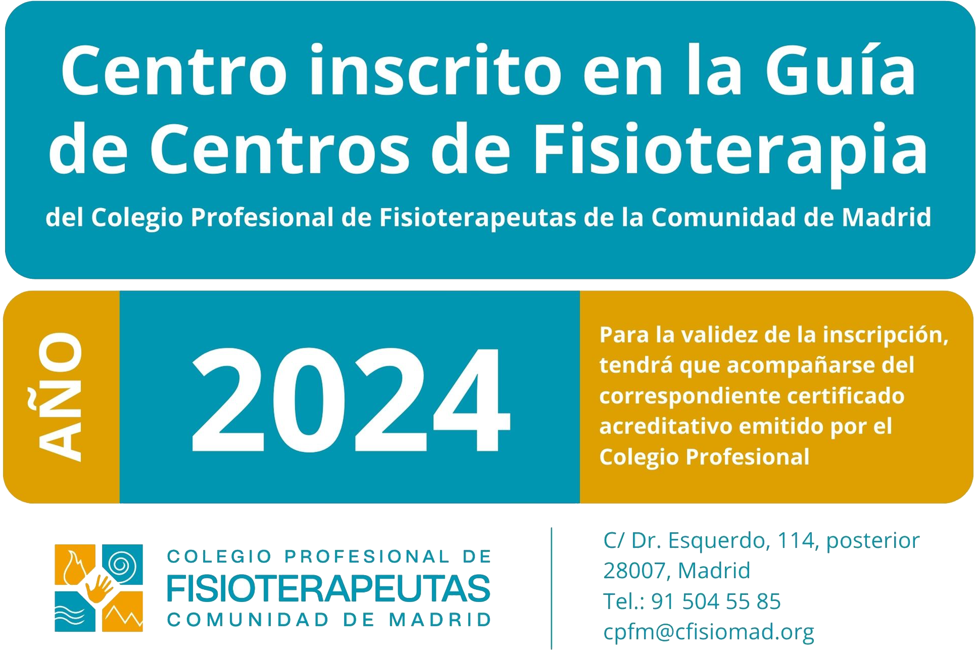 Colegio profesional de Fisioterapeutas de Madrid - Clínica Impulso | El Cañaveral, Madrid